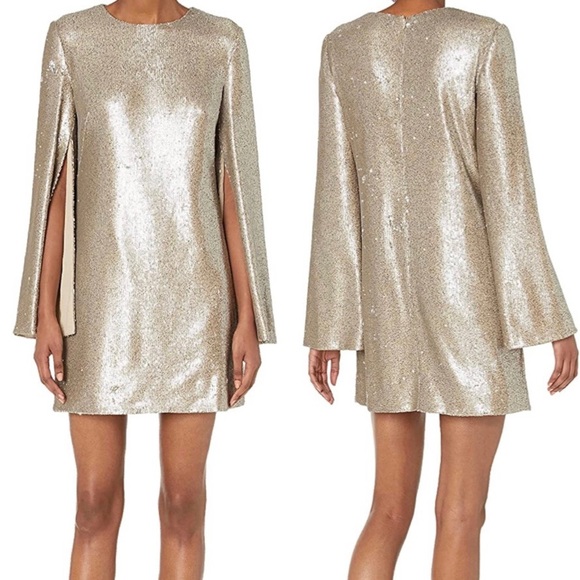 NWT Dress The Population sequin dress, XXS, Sand - Picture 14 of 14